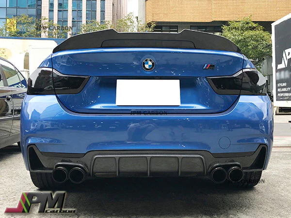 PSM Style Carbon Fiber Trunk Spoiler Fits For 2014-2020 BMW F36 4-Series Gran Coupe Only - Image 4