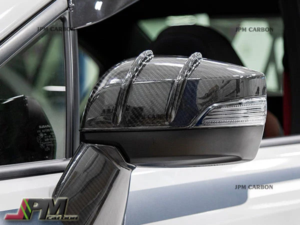 [JPMCarbon] RAR Style Carbon Fiber Replacement Mirror Covers Fits For 2015-2021 Subaru WRX / STI Only - Image 3