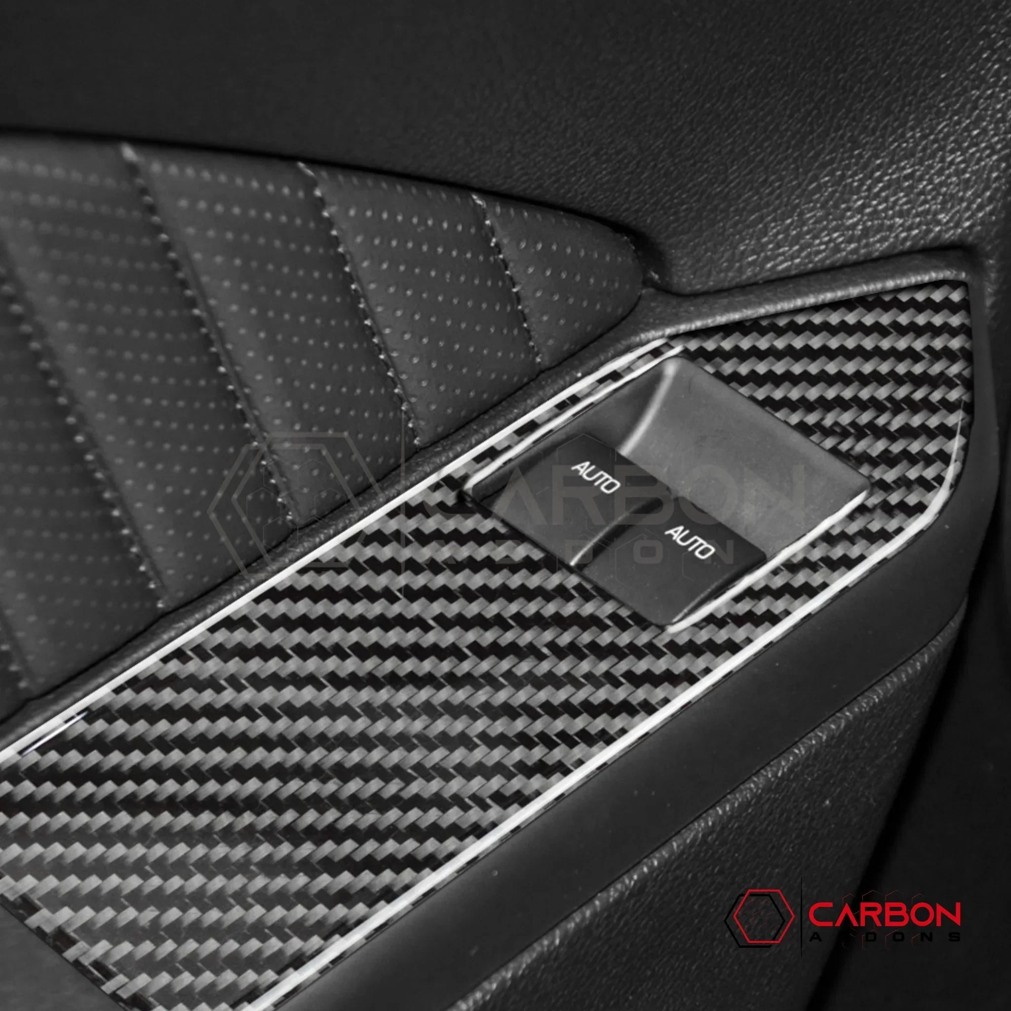 Real Carbon Fiber Window Switch Trim Overlay | Mustang 2005-2009 - Image 4