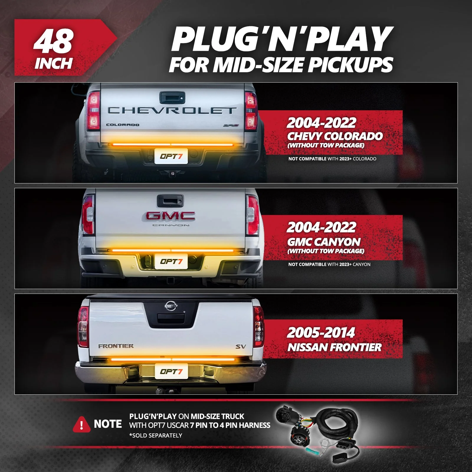 Redline Parlux Triple Row Tailgate Light Bar with Reverse & Sequential Turn Signals - Image 17