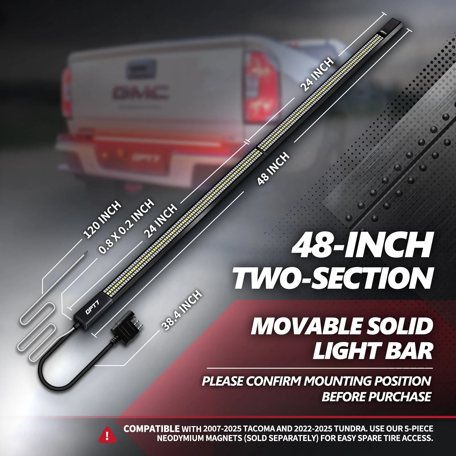 Redline Parlux Triple Row Tailgate Light Bar with Reverse & Sequential Turn Signals - Image 9
