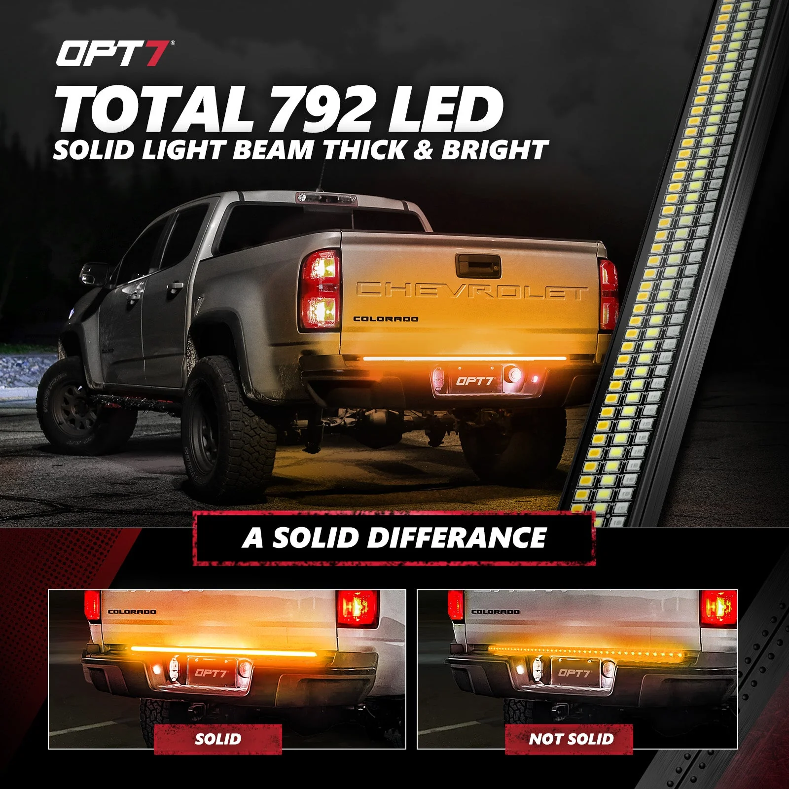 Redline Triple  Row LED Tailgate Light Bar with Reverse Light, Brake Light & Sequential Turn Signals - Image 21