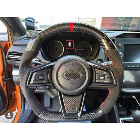 2022+ WRX VB Dry CF Steering Wheel Cover - Image 3