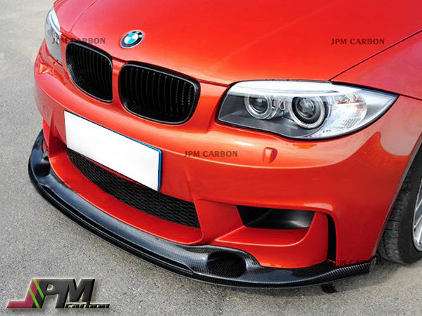 RZ Style Carbon Fiber Front Bumper Add-on Lip Fits For 2011-2018 BMW E82 1M Only - Image 3