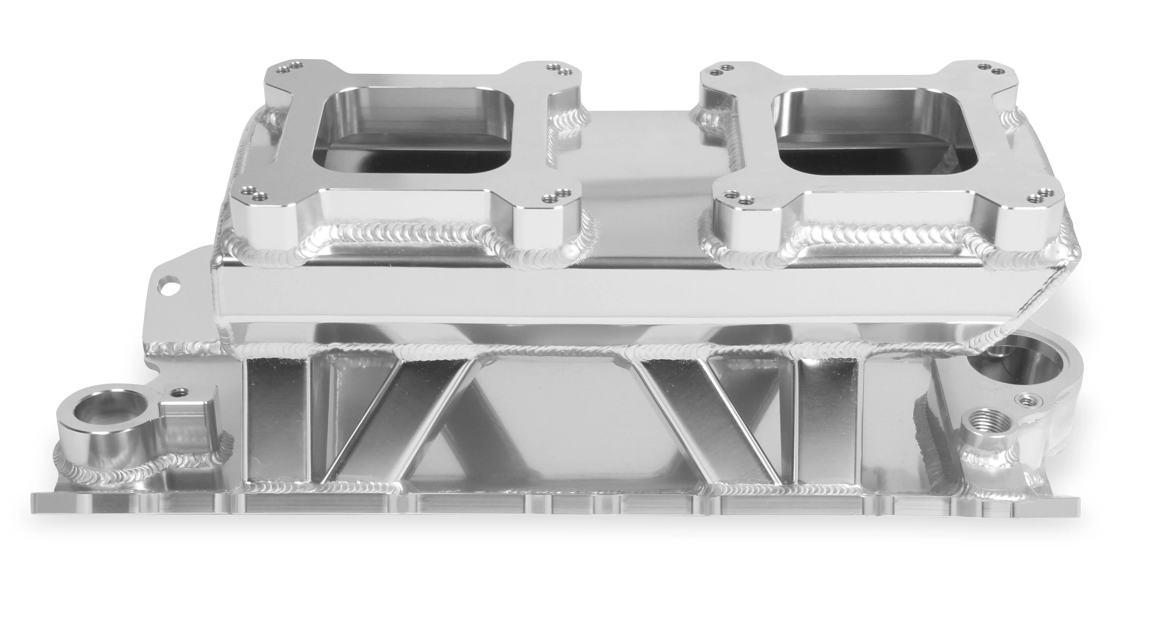 SBC Dual Quad Single Plane Carbureted Silver with Sniper Logo - Image 4