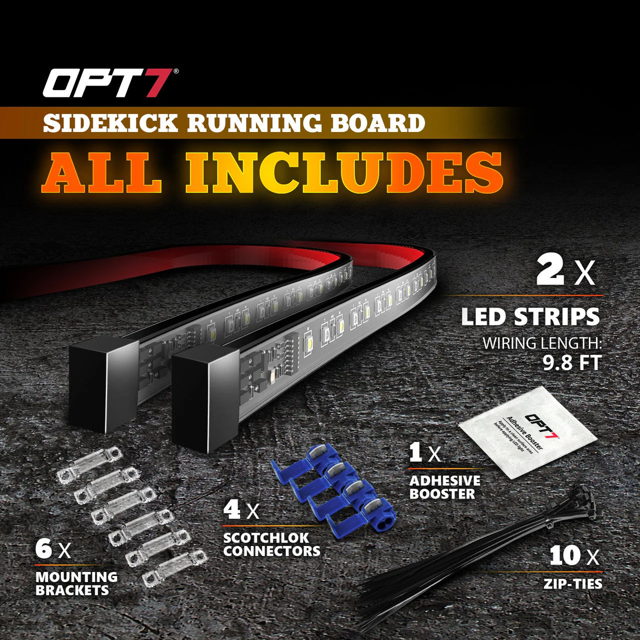 Sidekick Sequential Running Board 2PC Switchback LED Strip Kit - Image 6
