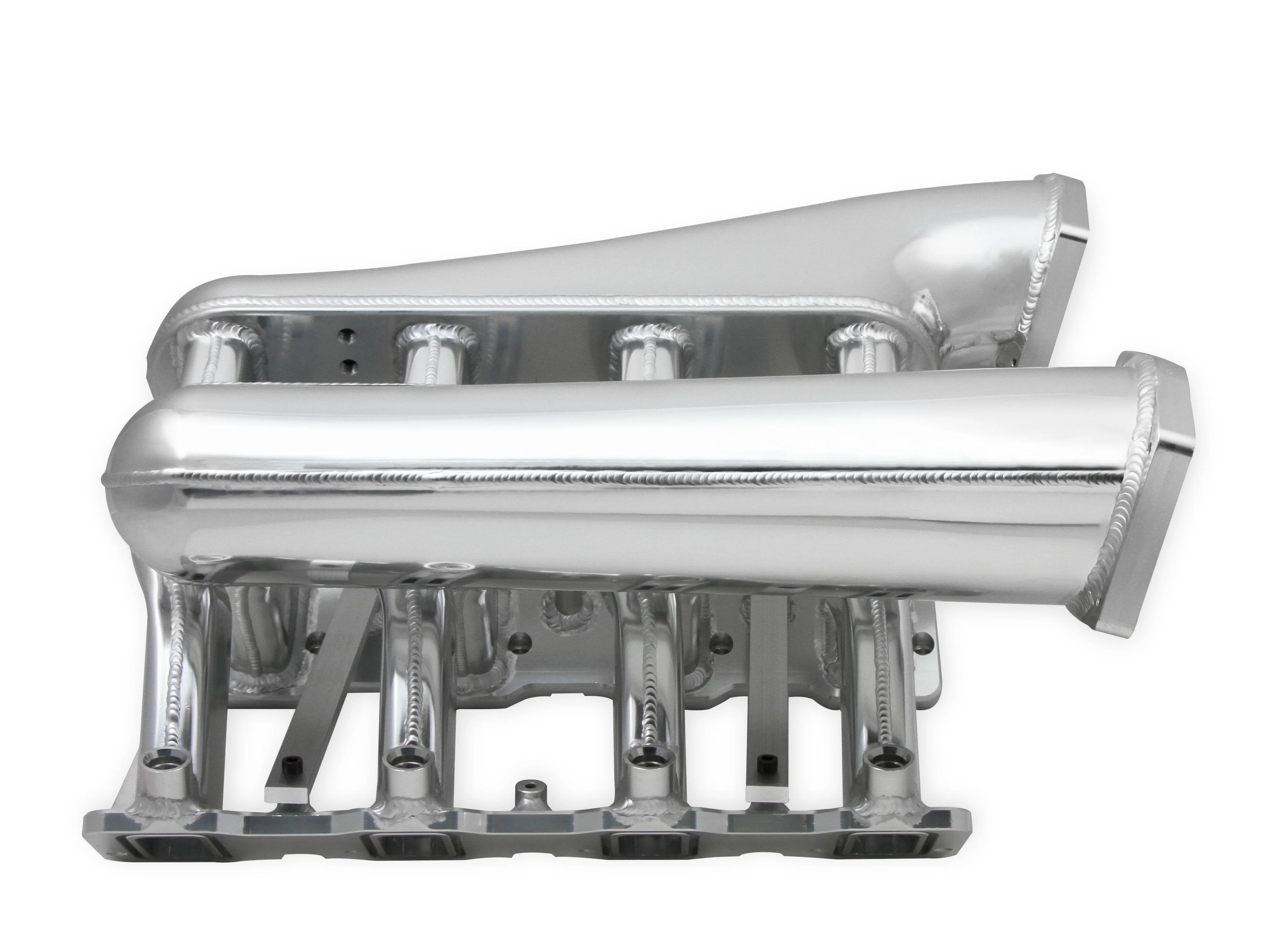 Sniper EFI Fabricated Intake Manifold Dual Plenum 102mm GM LS3/L92, and Fuel Rail Kit - Silver - Image 4