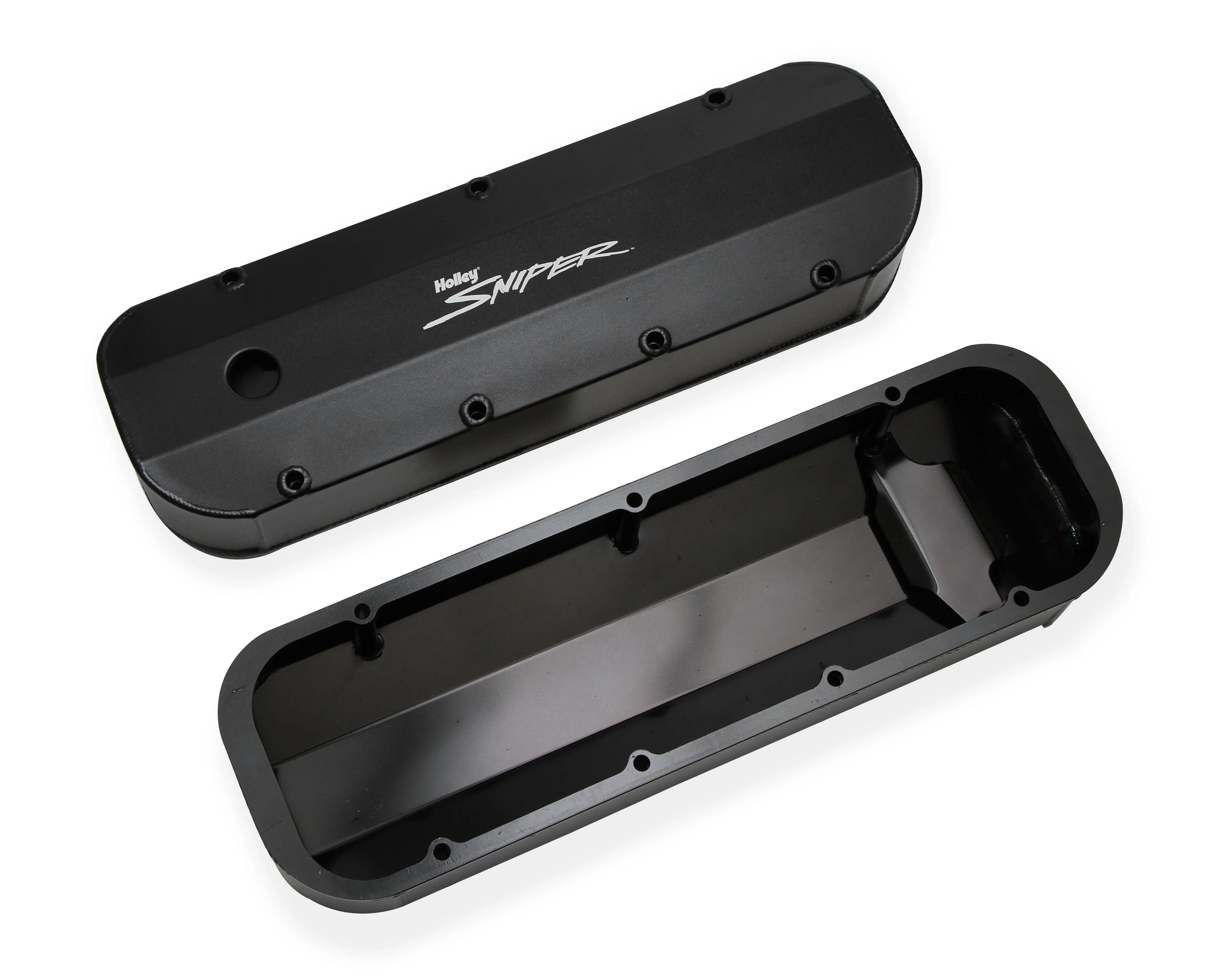 Sniper Valve Cover - Fabricated Aluminum - BBC - Black - Image 2
