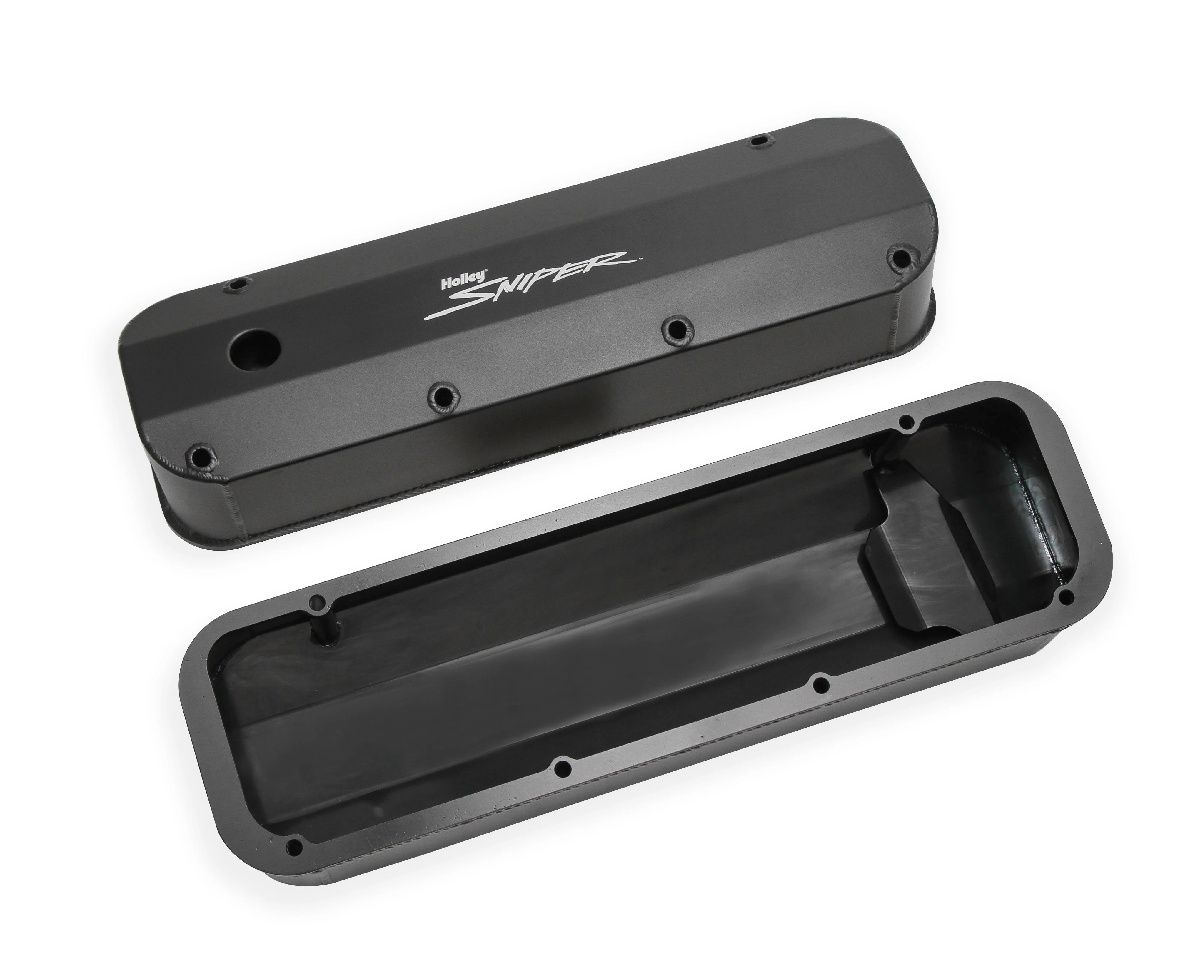 Sniper Valve Cover - Fabricated Aluminum - Ford Big Block - Black Finish - Image 4