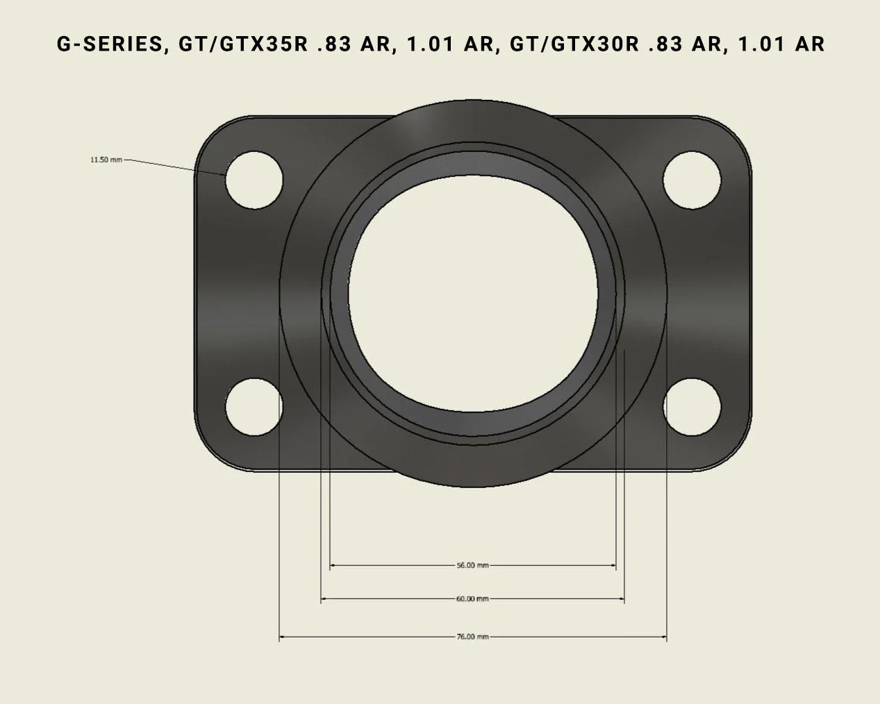 SS304 CNC Cast T3 to GT / GTX / G Series / Precision PTE Tial Turbo V-Band (VBand) Inlet Adapter Flange - Image 11