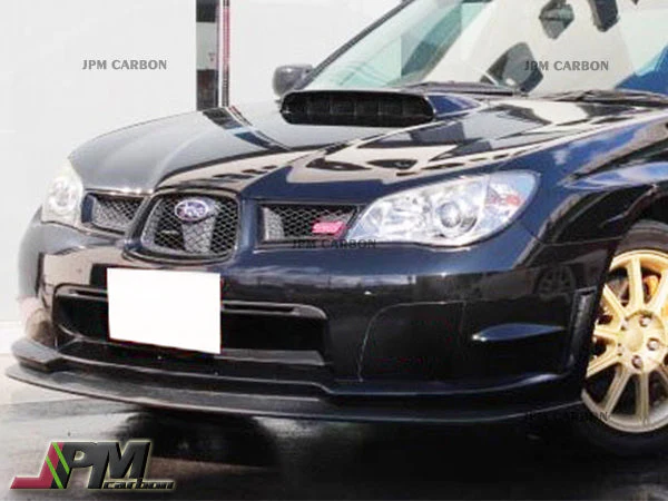 [JPMCarbon] STI Style Carbon Fiber Front Bumper Add-on Lip Fits For 2006-2007 Subaru WRX STI GDF Only - Image 3