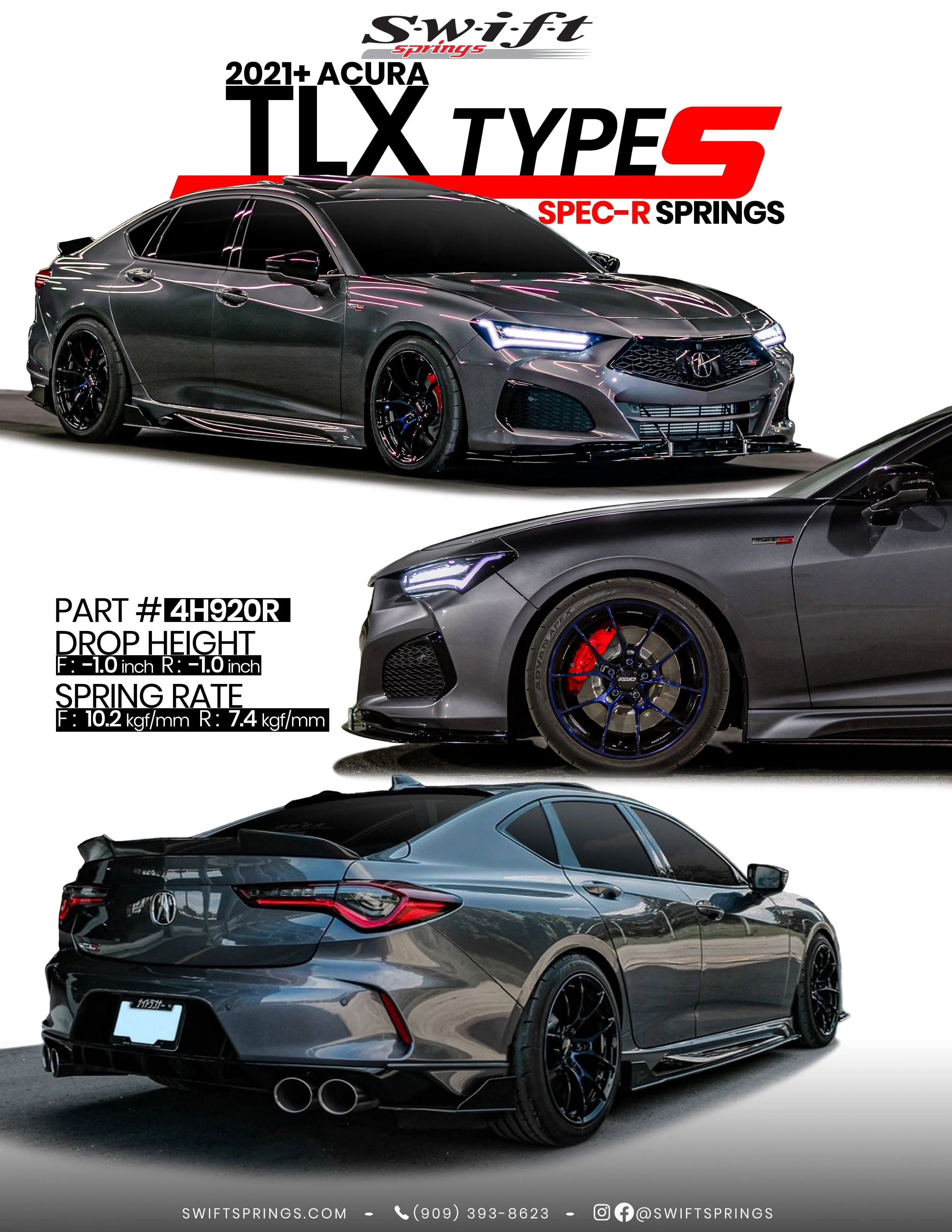 Swift Spec-R Lowering Springs for 2021+ Acura TLX Type S - Image 8