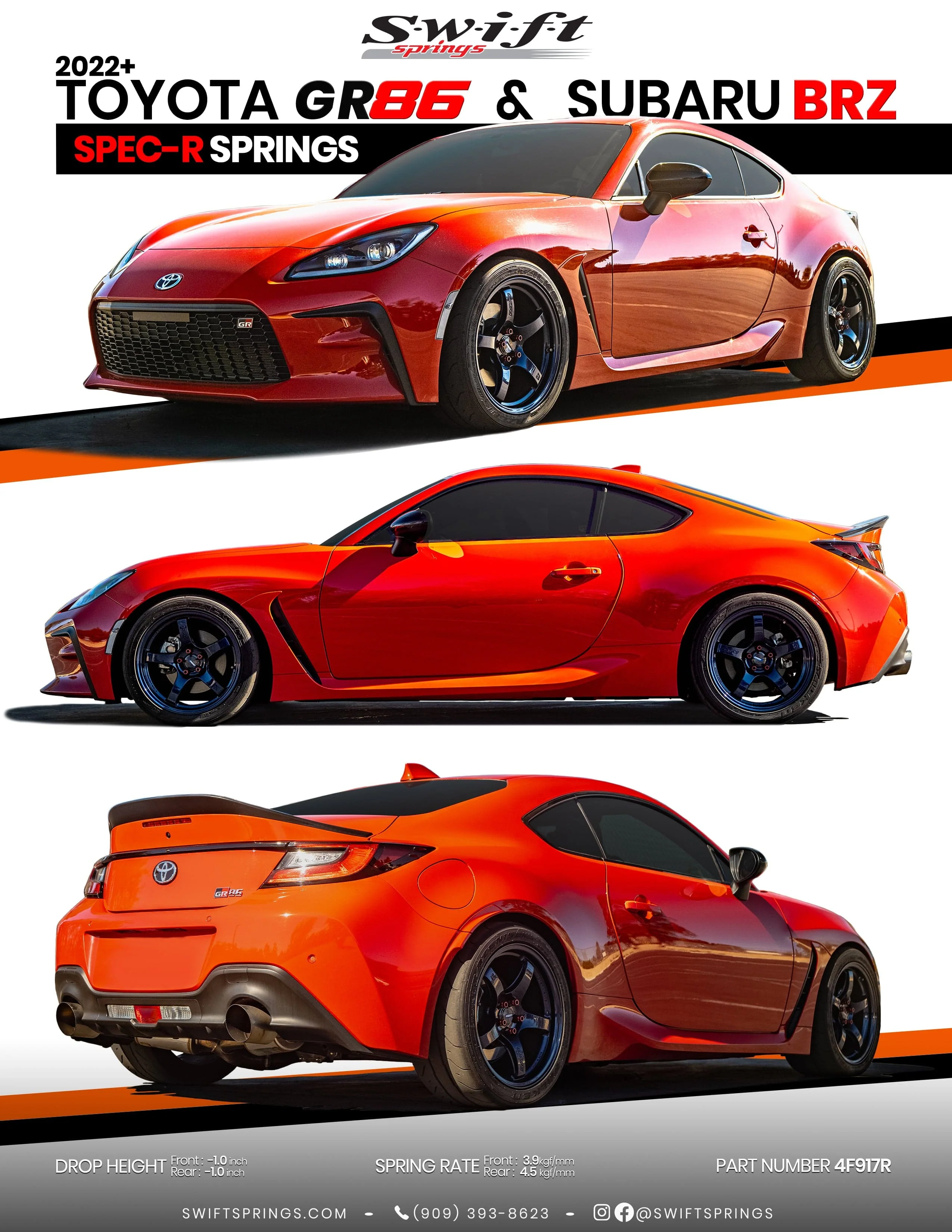 Swift Spec-R Lowering Springs for 2022+ Subaru BRZ (ZD8) - Image 5