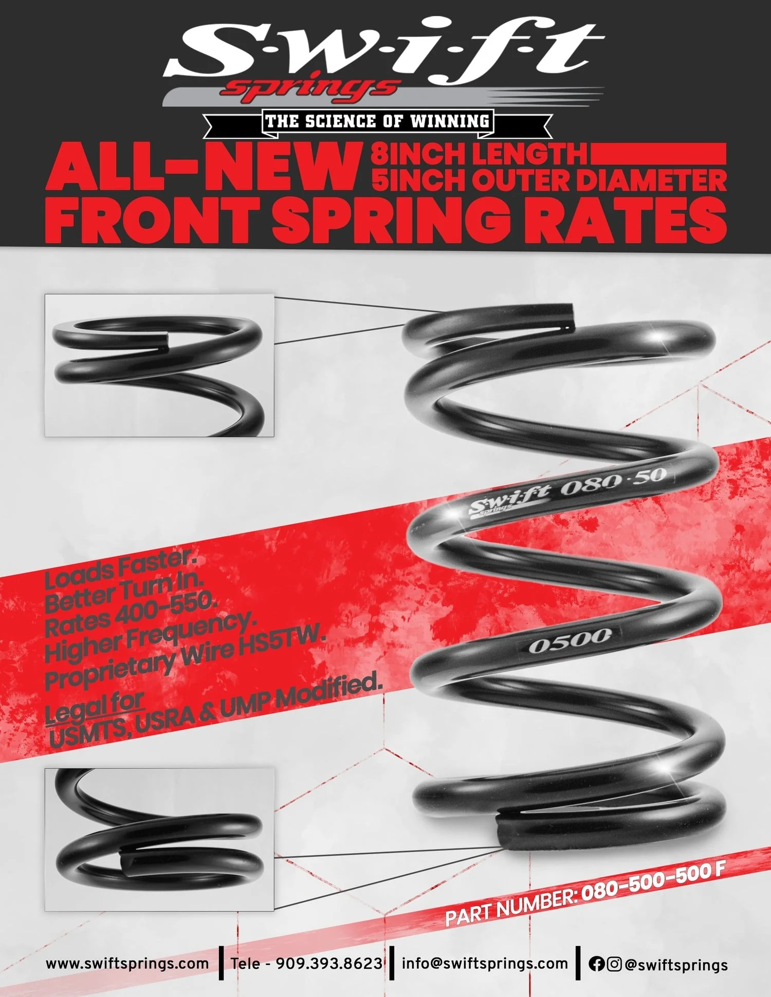 Swift Springs Standard Conventional Front Spring - OD: 5" / Length: 8" - Image 2