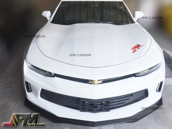 T6 Style Carbon Fiber Front Bumper Add-on Lip with Winglets Fits For 2016-2018 Chevy Camaro LS LT RS - Image 5