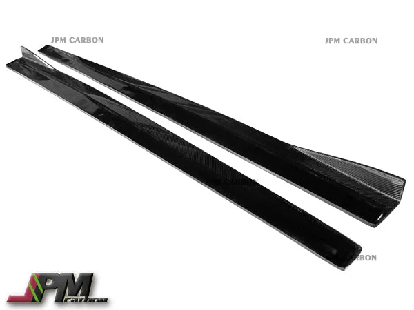 TP Style Carbon Fiber Side Skirt Add-on Lips Fits For 2014-2020 Lexus IS with F-Sport Package Only - Image 2