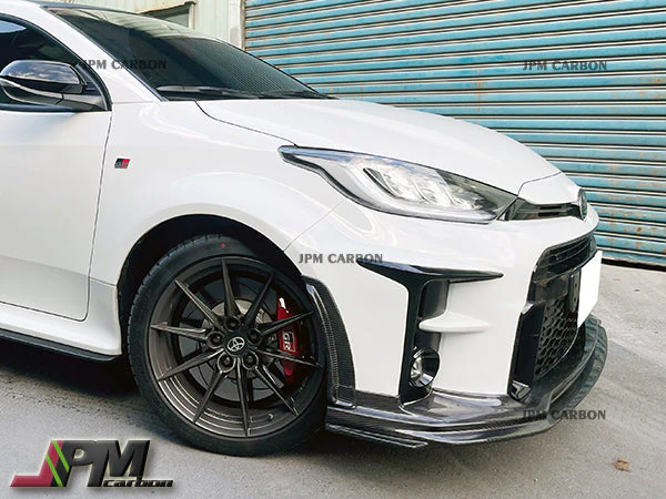 TRD Style Carbon Fiber Front Bumper Add-on Lip Fits For 2020-2024 Toyota GR Yaris Only - Image 3