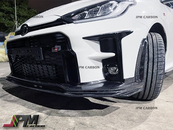 TRD Style Carbon Fiber Front Bumper Add-on Lip Fits For 2020-2024 Toyota GR Yaris Only - Image 4