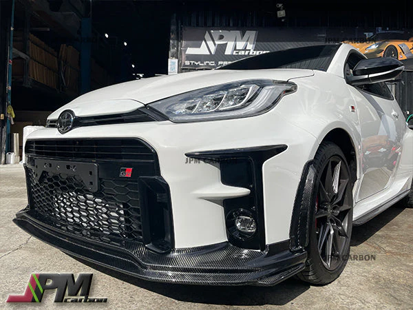 TRD Style Carbon Fiber Front Bumper Add-on Lip Fits For 2020-2024 Toyota GR Yaris Only - Image 6