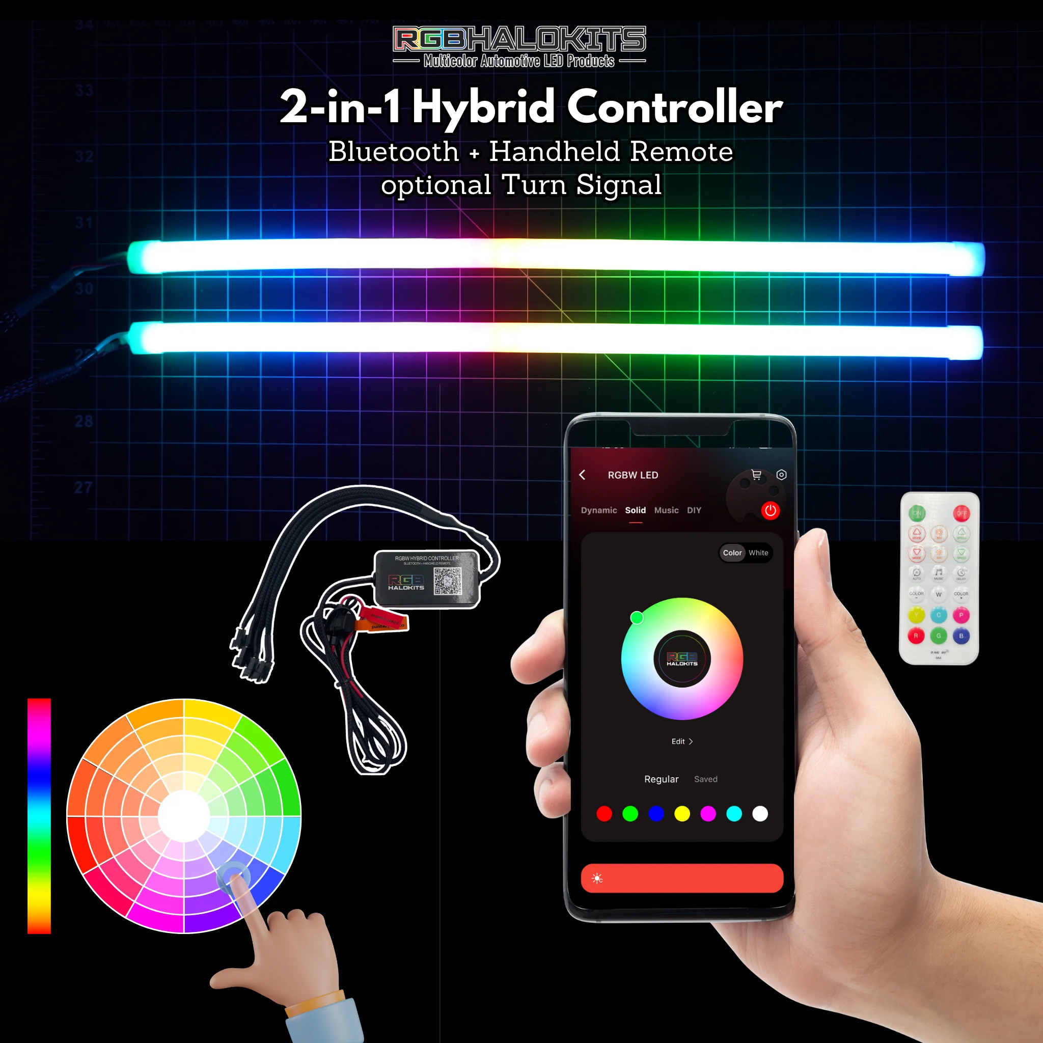 Universal Flexible DRL Tube Diffused Strips | Multicolor - Image 4