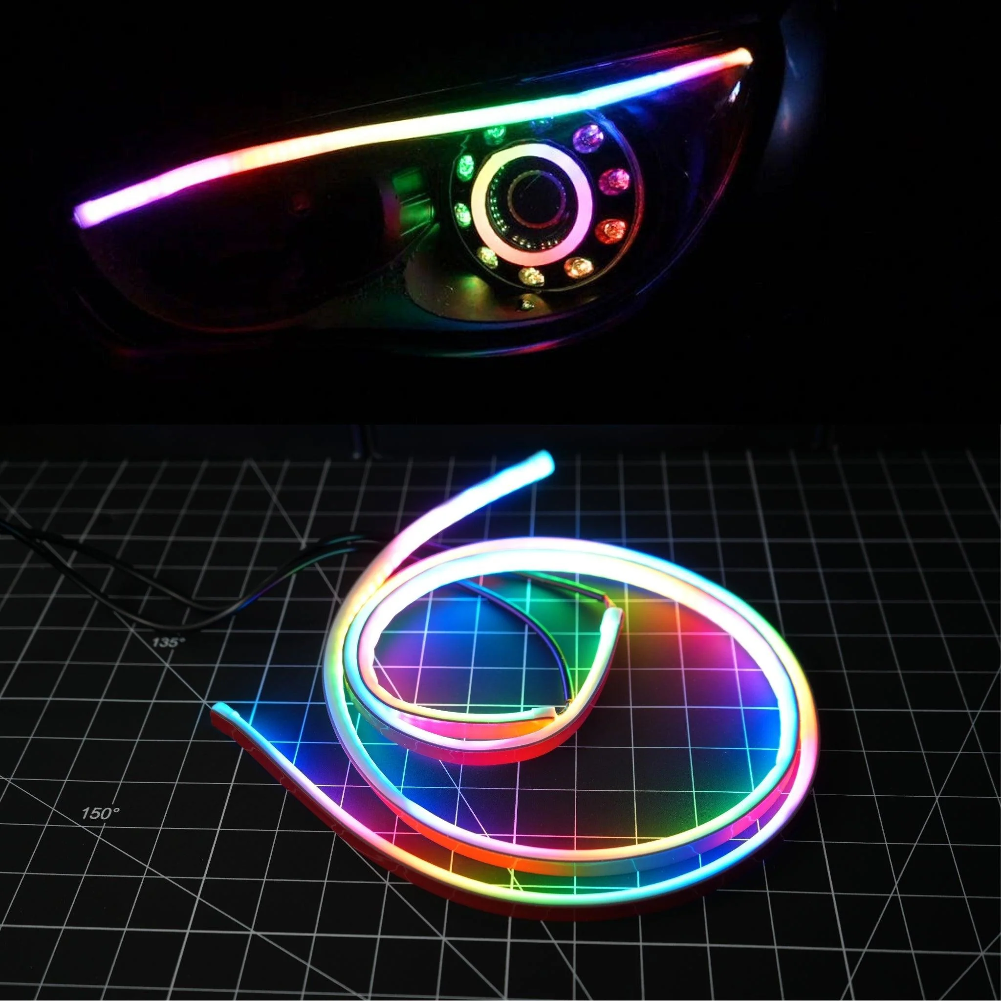 Universal Flexible DRL Tube Diffused Strips | Multicolor - Image 8