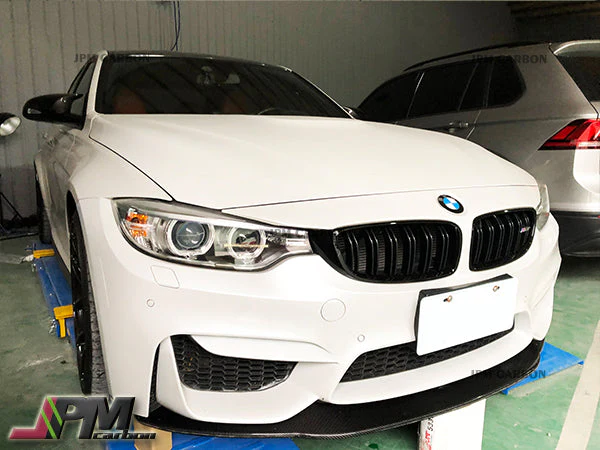 Universal Style Carbon Fiber Front Bumper Add-on Lip Fits For BMW F10 F22 F30 F32 F33 F36 F80 F82 F87 - Image 2