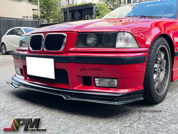 V Style Carbon Fiber Front Bumper Add-on Lip Fits For 1992-1998 BMW E36 M3 Only - Image 2