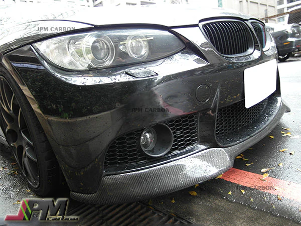 V Style Carbon Fiber Front Bumper Add-on Lip Fits For 2008-2013 BMW E90 E92 E93 M3 Only - Image 3