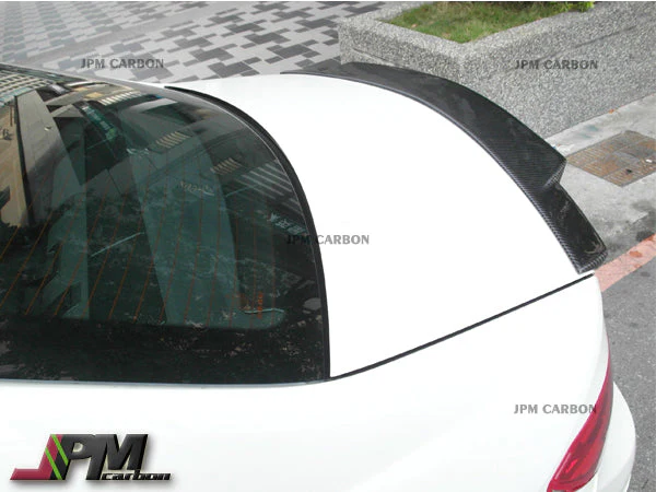 [JPMCarbon] V Style Carbon Fiber Trunk Spoiler Fits For 2008-2014 Mercedes-Benz W204 C-Class Sedan Only - Image 2