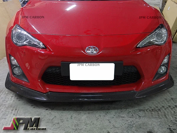 VR Style Carbon Fiber Front Add-on Lip Fits For 2012-2016 Toyota GT86 & Scion FR-S - Image 2
