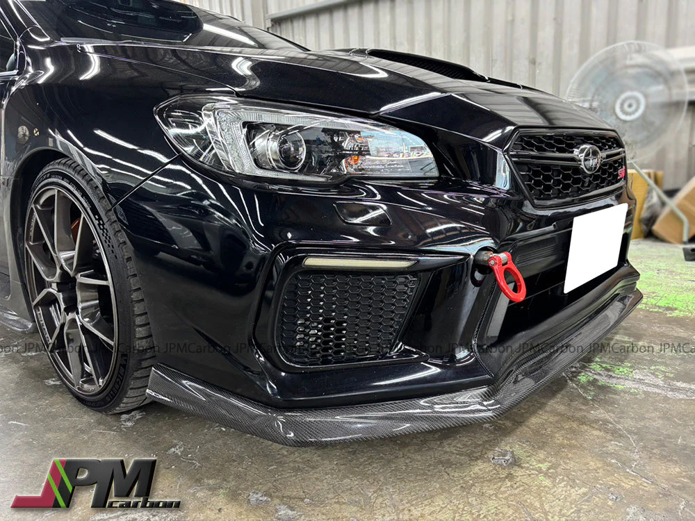 [JPMCarbon] VR Style Carbon Fiber Front Bumper Add-on Lip Fits For 2018-2021 Subaru WRX / STI Only - Image 2