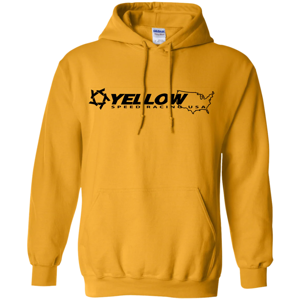 Yellow Speed Racing USA Pullover Hoodie - Image 6