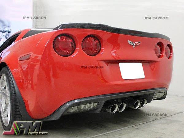 ZR1 Style Carbon Fiber Trunk Spoiler Fits For 2005-2013 Chevrolet Corvette C6 - Image 2