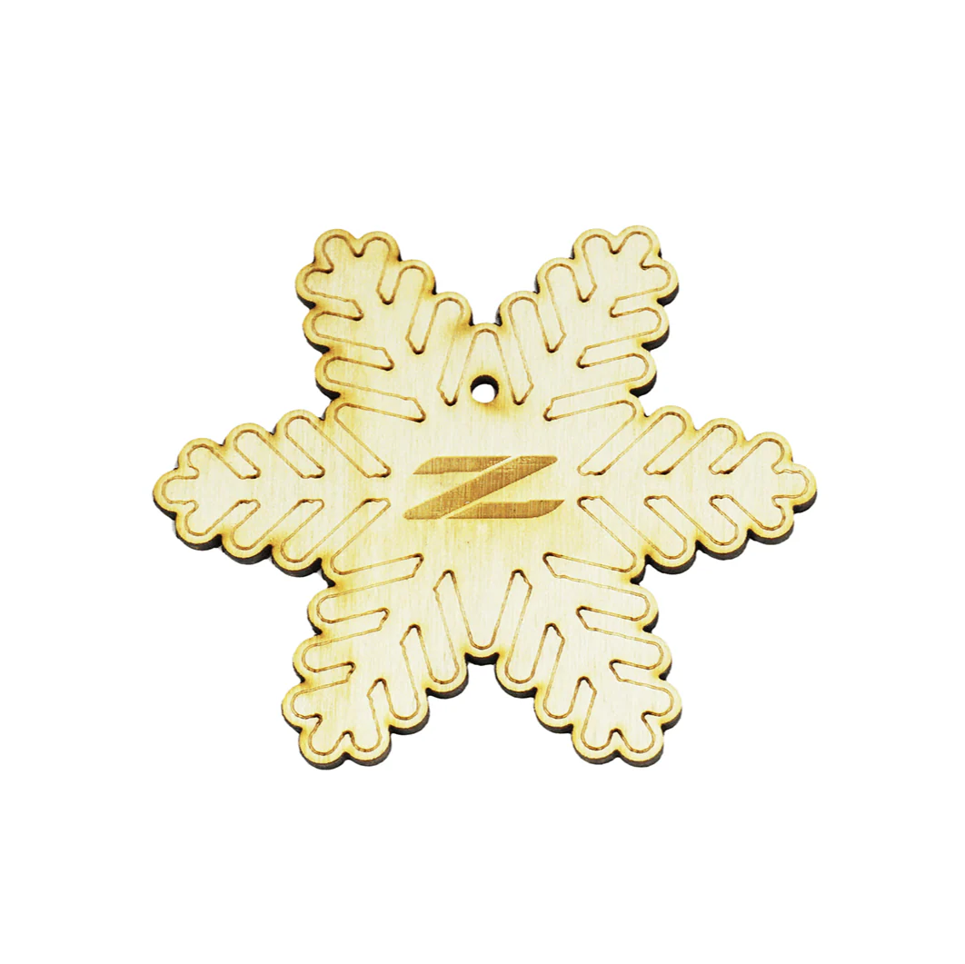 ZSPEC Laser-Engraved Wood Ornament, Nissan Z32/300zx Snowflake-Style, 3.75"