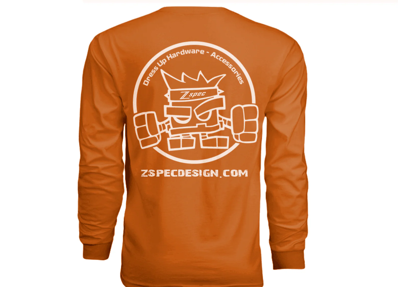 ZSPEC Long-Sleeve Cotton T-Shirt, Burnt Orange - Image 4